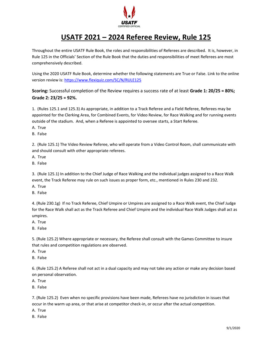 USATF 20212024 Referee Review Rule 125 by sarah.linehan Flipsnack