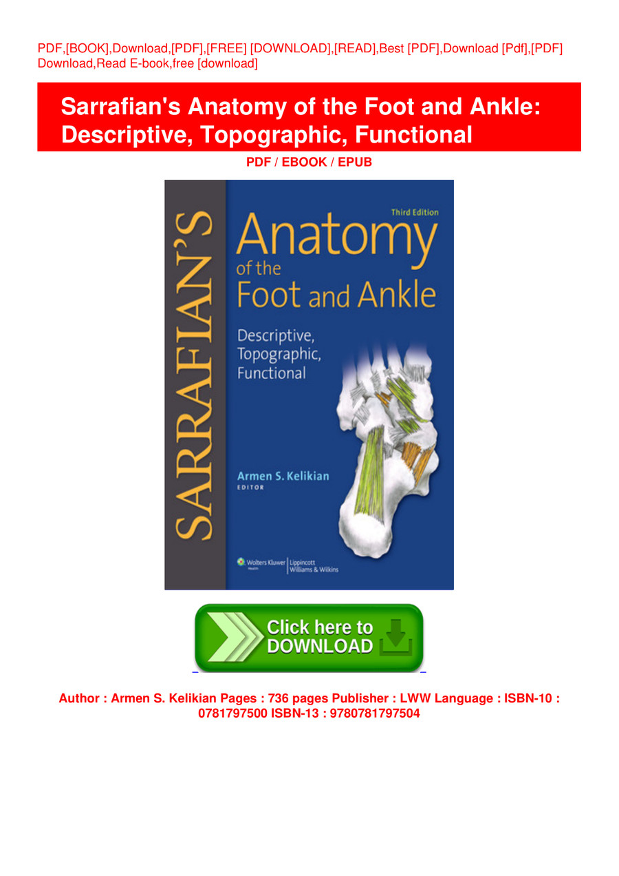 PDF] free Sarrafian's Anatomy of the Foot and Ankle