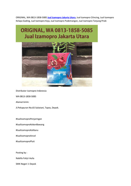 ORIGINAL, WA 0813-1858-5085 Jual Izamopro Jakarta Utara