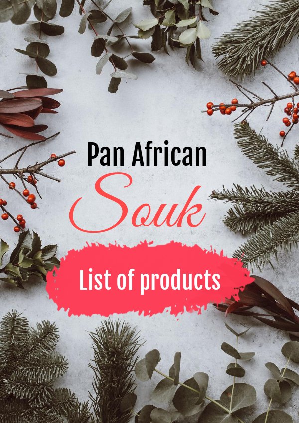 Pan African Souk List of products by Africa Souk - Flipsnack