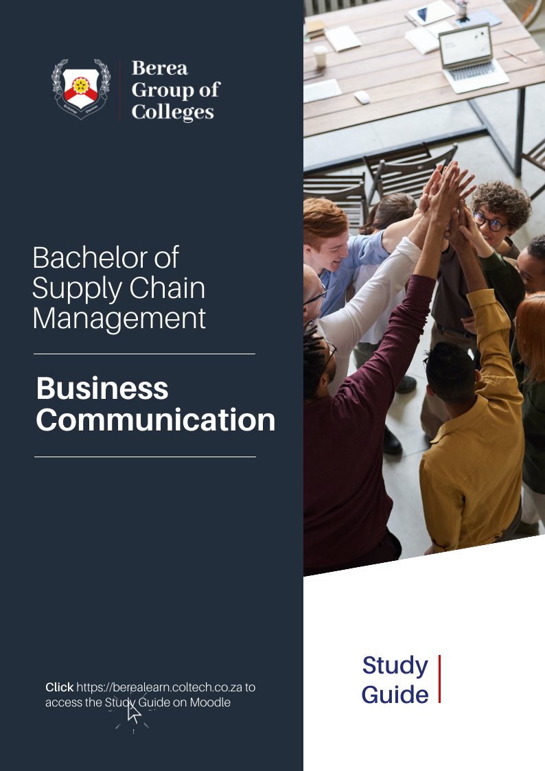 Bachelor of Supply Chain Management Business Com Chapter 1 by siyabongam