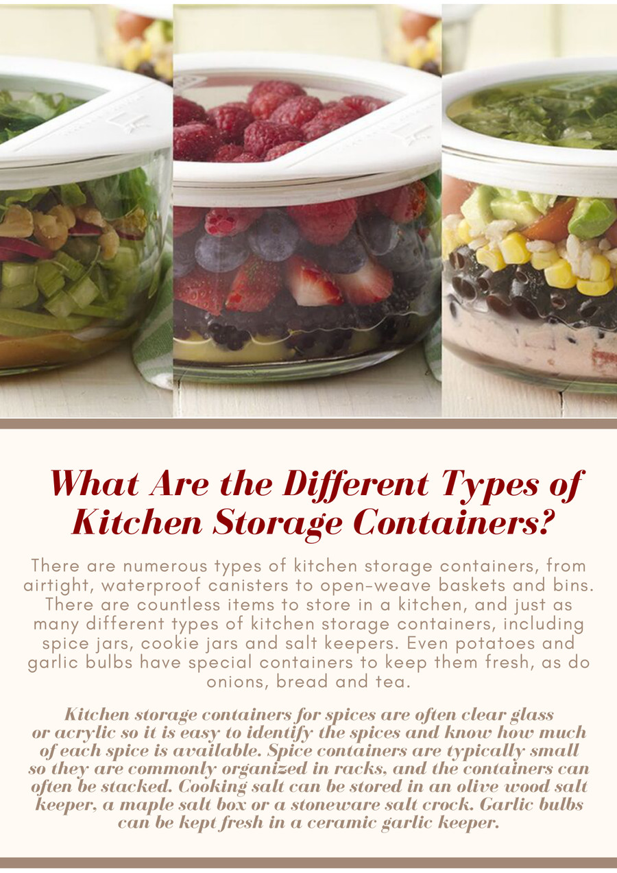 What Are the Different Types of Kitchen Storage Containers by