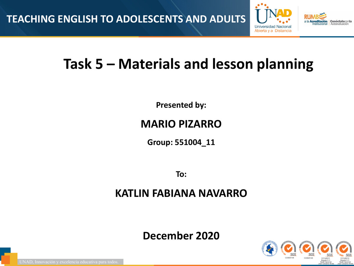 Task 5 – Materials and lesson planning - MAPA by Mario Pizarro - Flipsnack