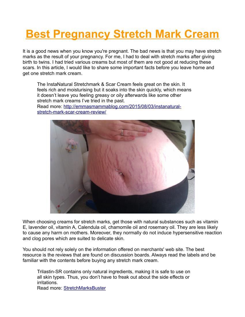 Best Pregnancy Stretch Mark Cream By Chris Cangelosi Flipsnack