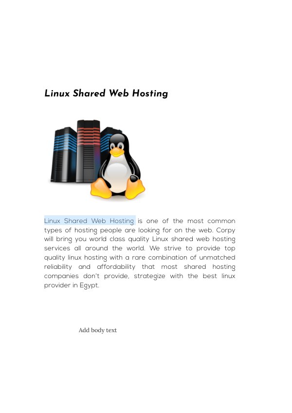 Linux shared web hosting by omnia mohammed flipsnack