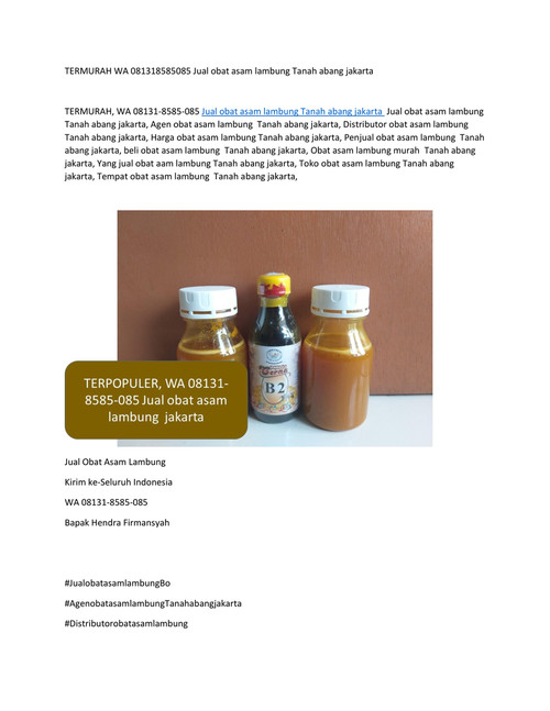 TERMURAH WA 081318585085 Jual obat asam lambung Tanah abang 