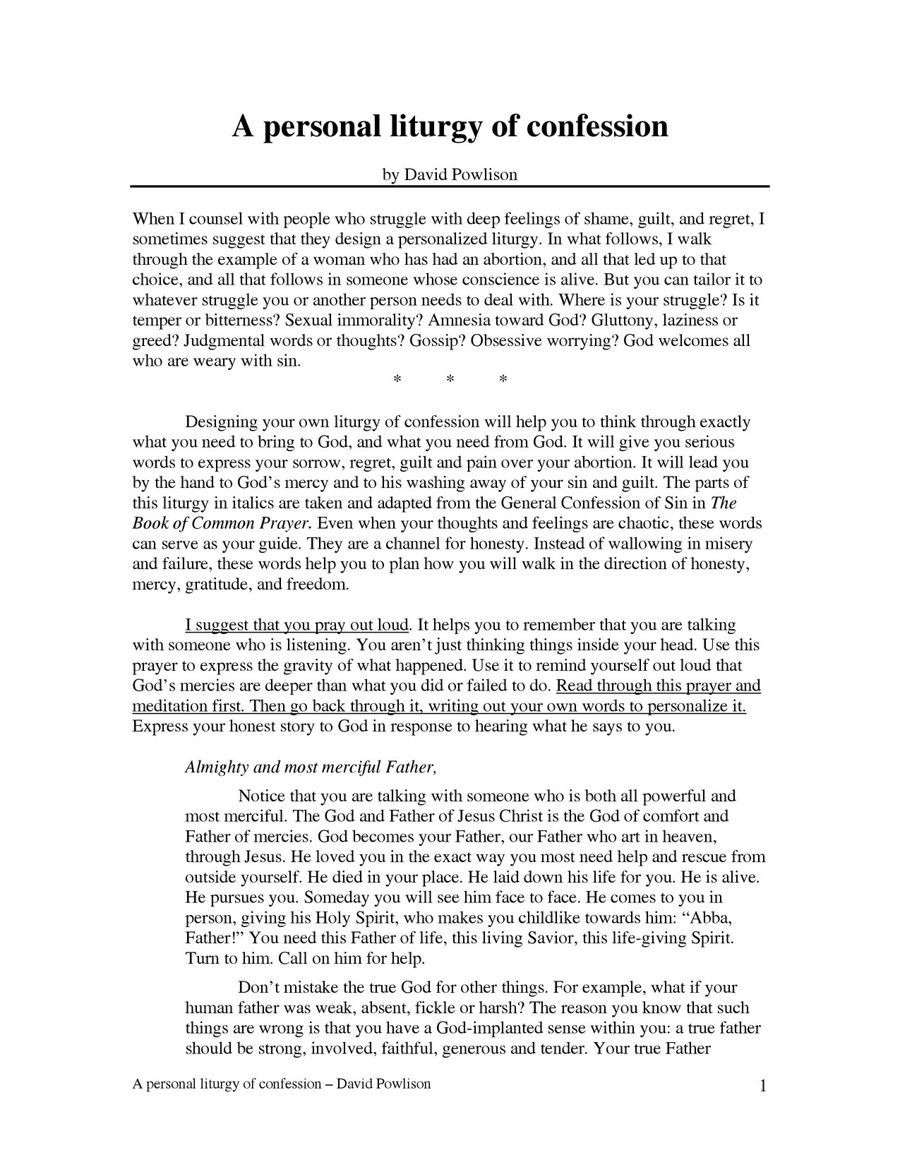 Personal Liturgy of Confession by tlwphils - Flipsnack