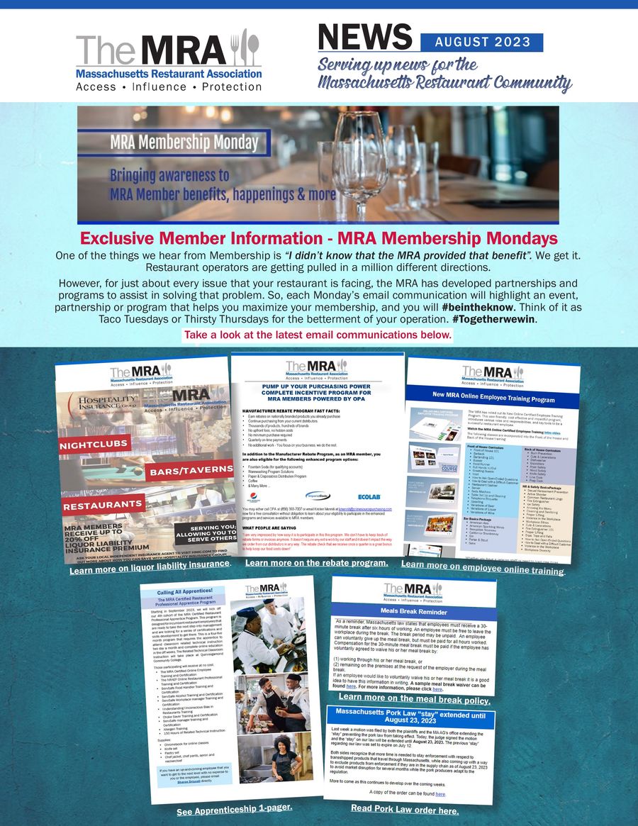 August Newsletter 2023_Final by MA Restaurant Assoc - Flipsnack