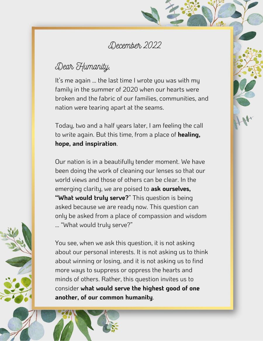 Dear Humanity 2022 by Michelle Maldonado - Flipsnack