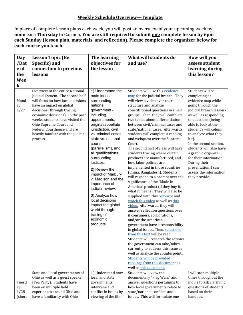 Weekly Schedule Overview—Template.docx by mcnutt - Flipsnack