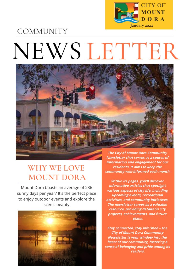 City of Mount Dora Community NewsletterJanuary 2024 by... Flipsnack