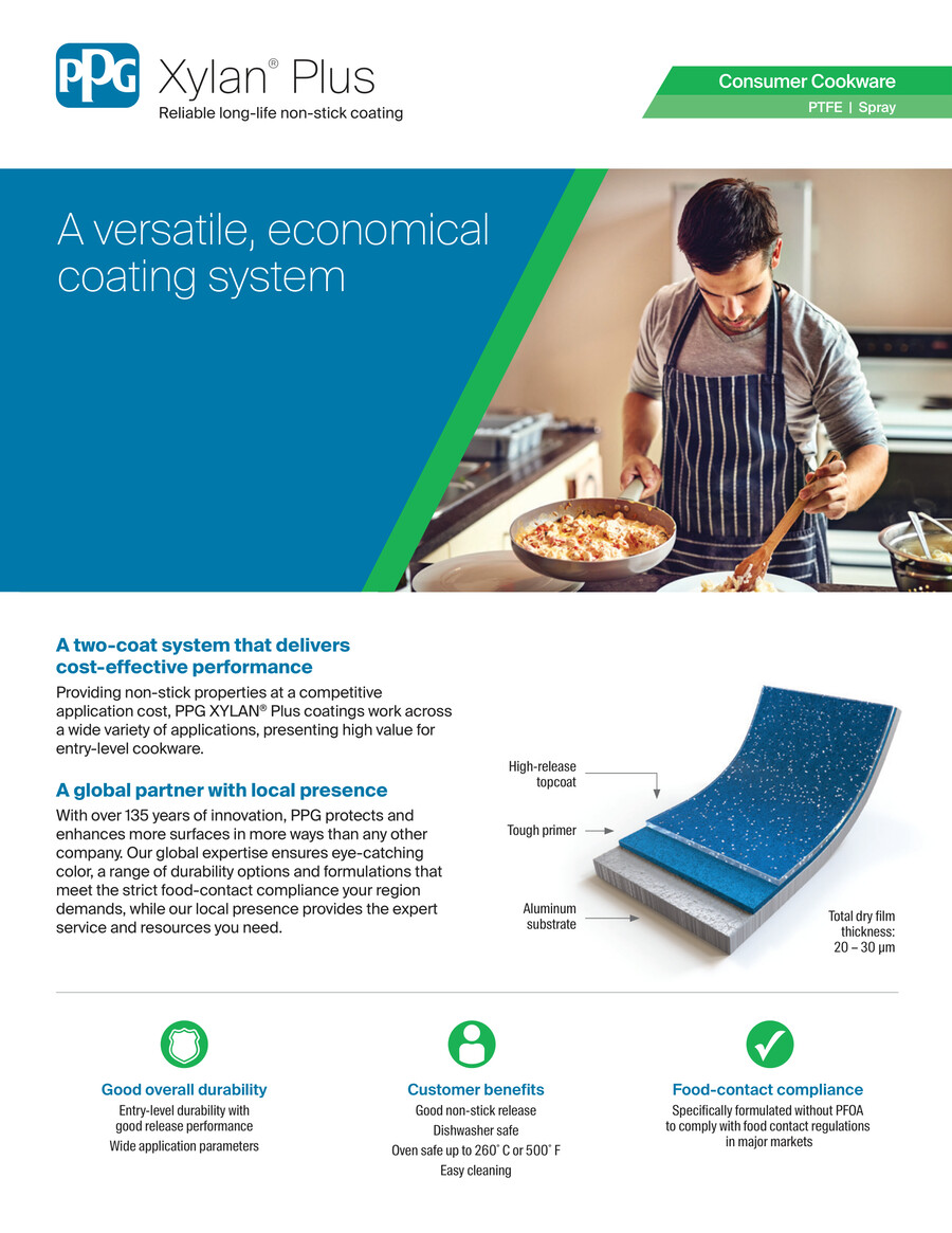 Consumer Cookware Sell Sheet - Xylan Plus (English) by PPG Industrial