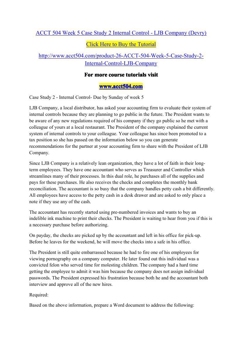 Case study 2 acct 504 essay example 02 image