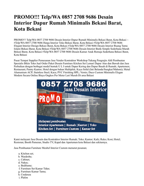 Telp_WA 0857 2708 9686 Desain Interior Dapur Rumah Minimalis