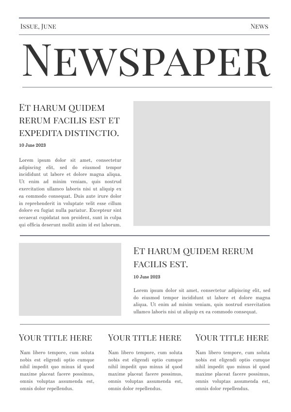 Professional Blank Newspaper Template by Flipsnack templates - Flipsnack