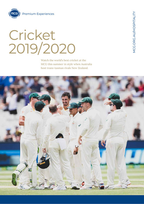 MCG Cricket Brochure 1920_A4 by Flipsnack