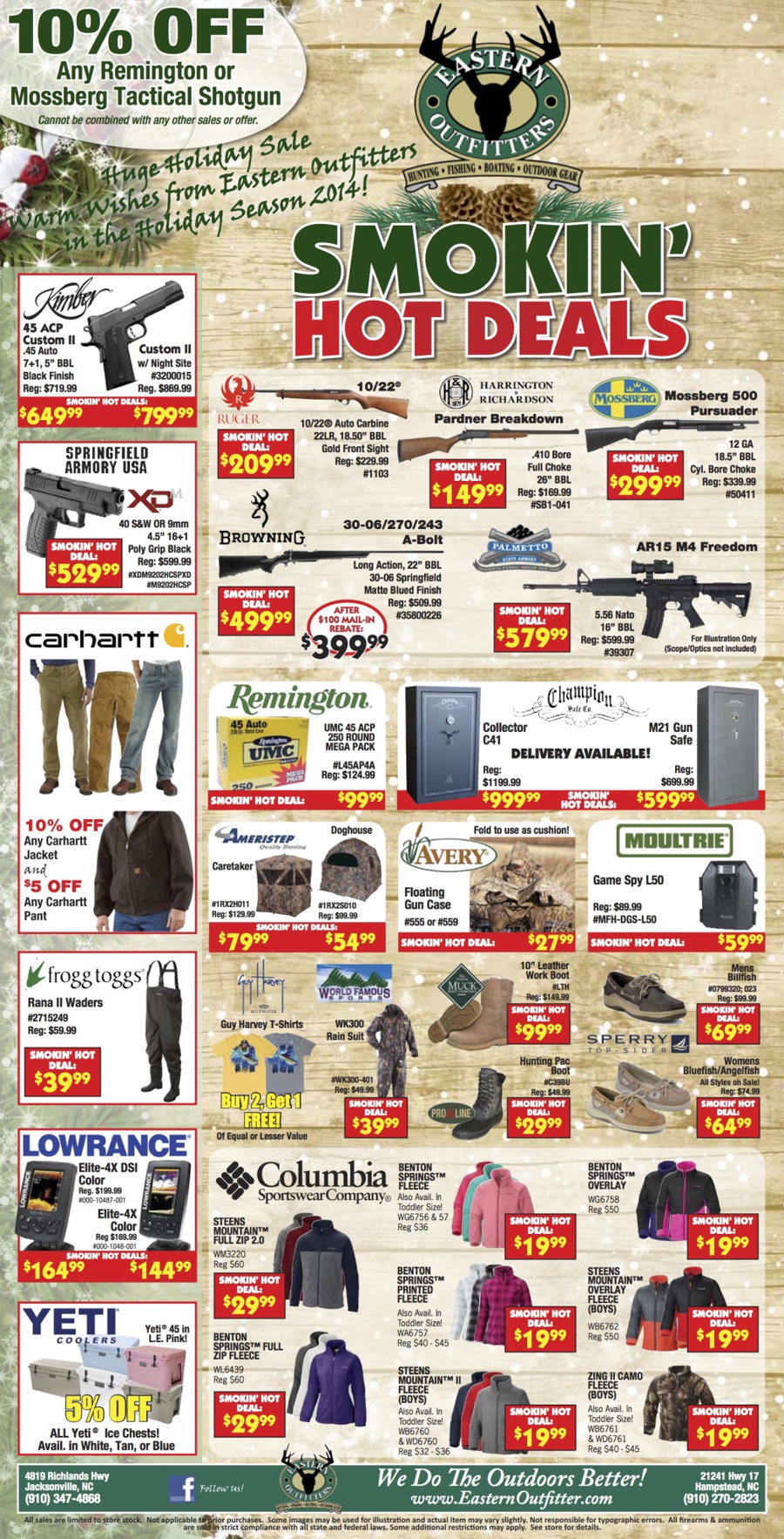 Eastern Outfitters 2014 Holiday Sale Dec. 12 thru Dec 31st!! by Eastern