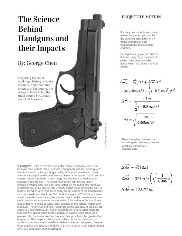 Handgun Projectile Motion Report by George Chen - Flipsnack