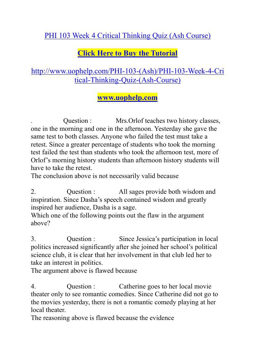 Phi 103 week 4 critical thinking quiz answers 06 image
