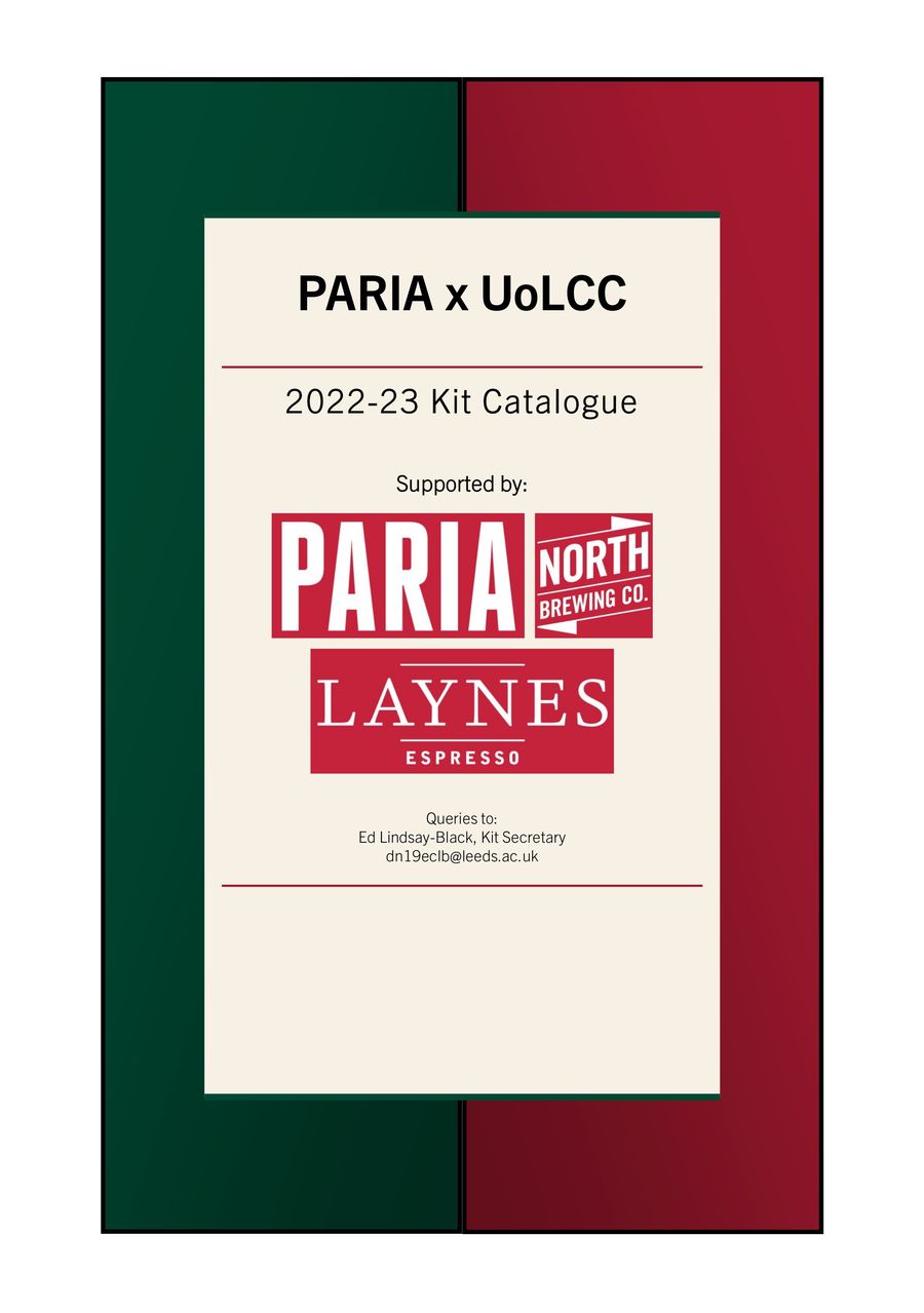 PARIA x UoLCC 2022-23 by Edward Lindsay-Black - Flipsnack