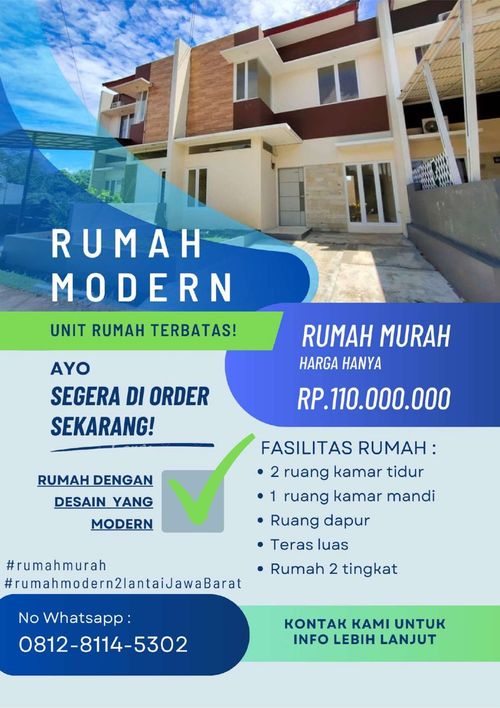 &amp;quot;0812-8114-5302 (RUMAH MURAH), rumah modern 2 lantai Banten