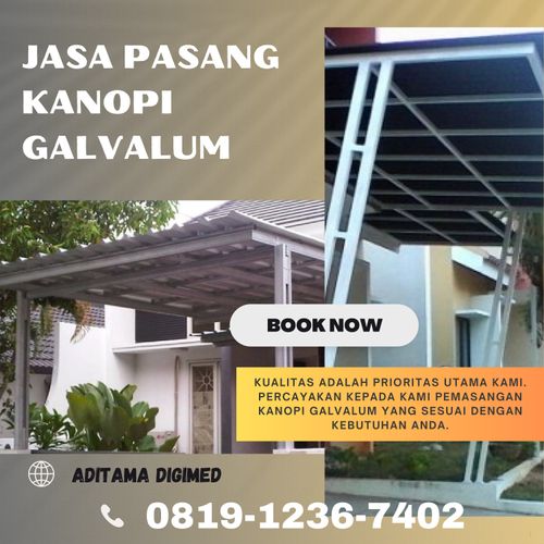 MUDAH,0819-1236-7402, Jasa Pasang Kanopi Galvalum di Karanganyar
