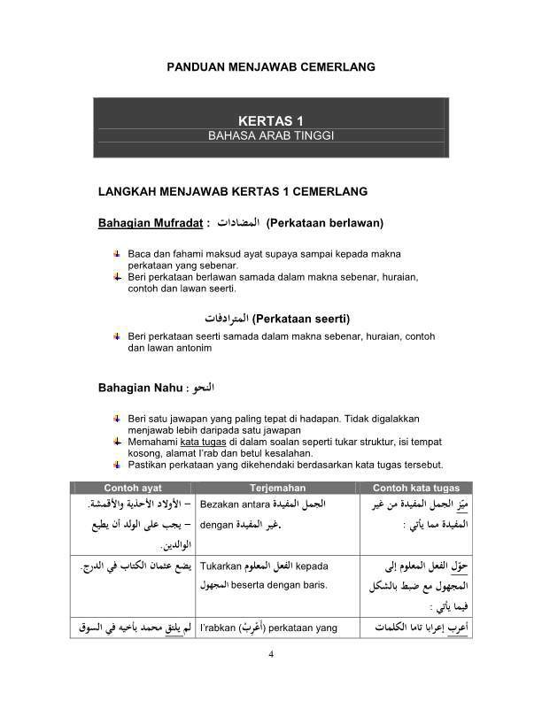 Modul Bahasa Arab Spm 2012 1 P004 By Azmansmkal Azman Flipsnack