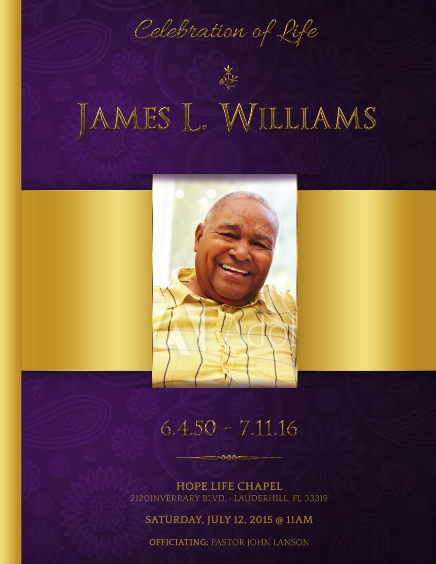 Regal Funeral Program Template Large By Michael Taylor Flipsnack