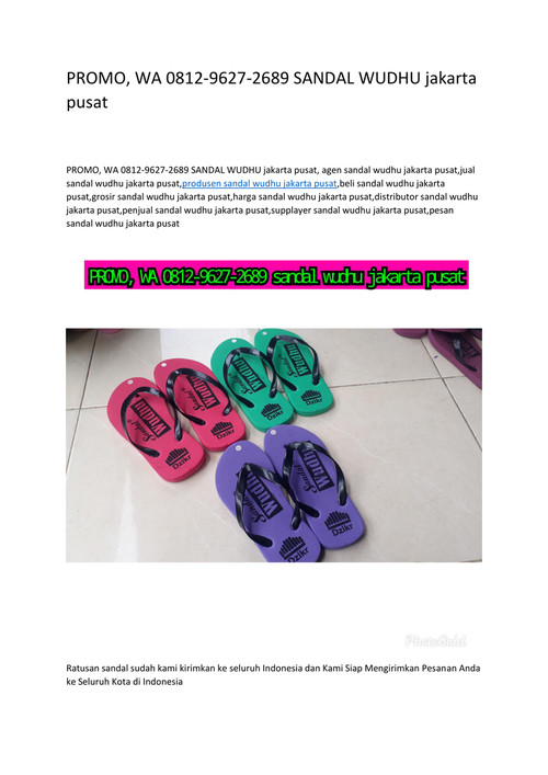 PROMO, WA 0812-9627-2689 SANDAL WUDHU jakarta pusat