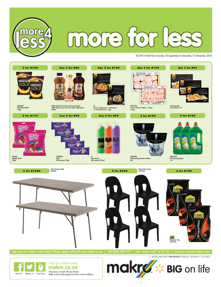 Makro More for less Catalogue (5mb) 25 September to 31 Dec by