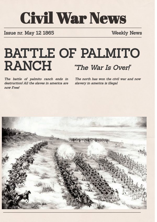 Battle of Palmito ranch newspaper by Marcus Morton - Flipsnack