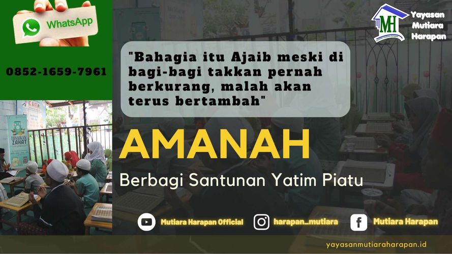 AMANAH, WA 0852-1659-7961 Berbagi Santunan Yatim Piatu Aceh Jaya
