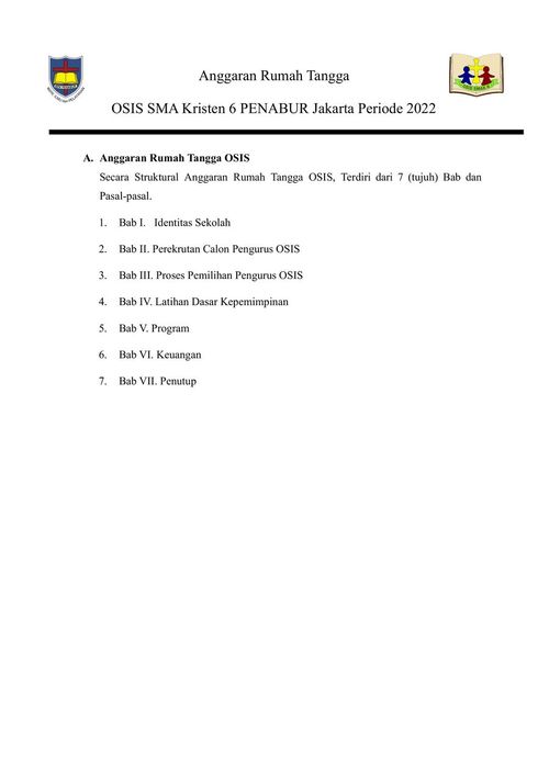 ANGGARAN RUMAH TANGGA 2022