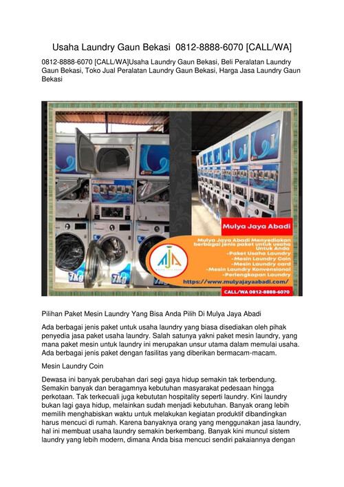Jasa Laundry Gaun Termurah Condet  0812-8888-6070 [CALL/WA]