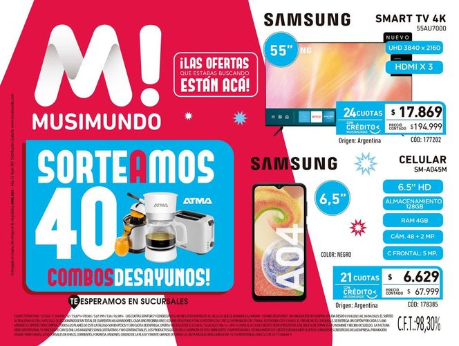 Musimundo: Ofertas en Celulares Samsung