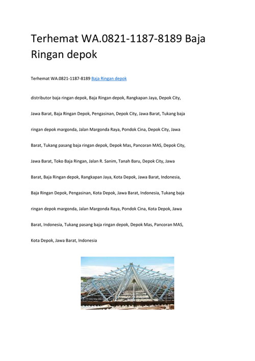 Terhemat WA.0821-1187-8189 Baja Ringan depok