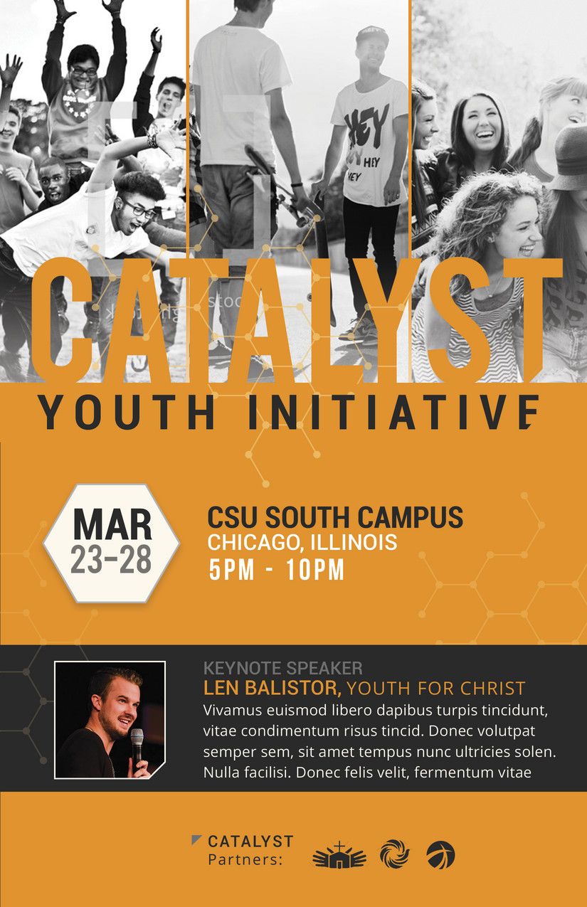 Catalyst Youth Summit BiFold Brochure Template by Michael Taylor Flipsnack