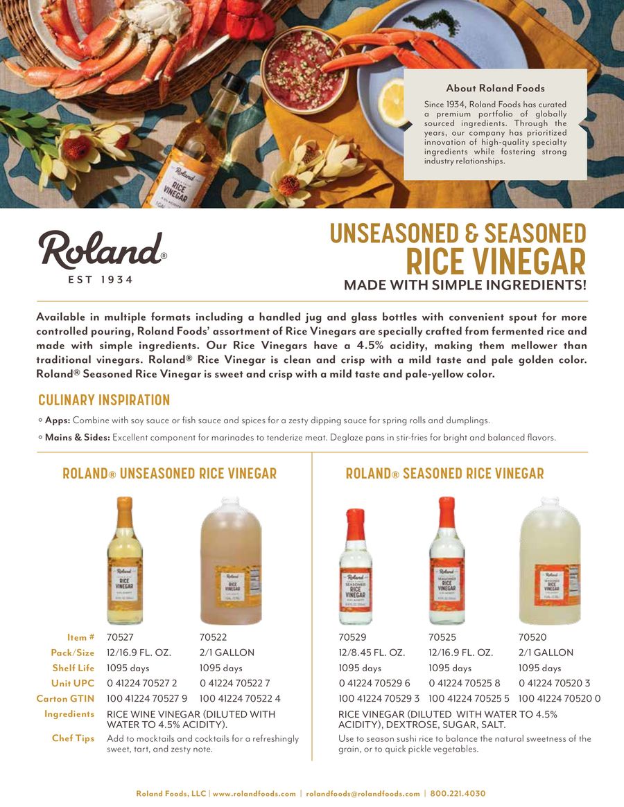 Roland® Rice Vinegar by Roland Foods - Flipsnack