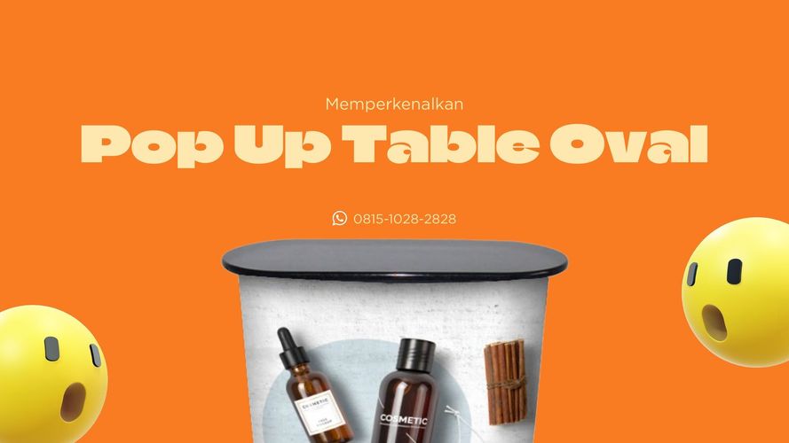 PROMO! Meja Pop Up Oval Minimalis Jakarta
