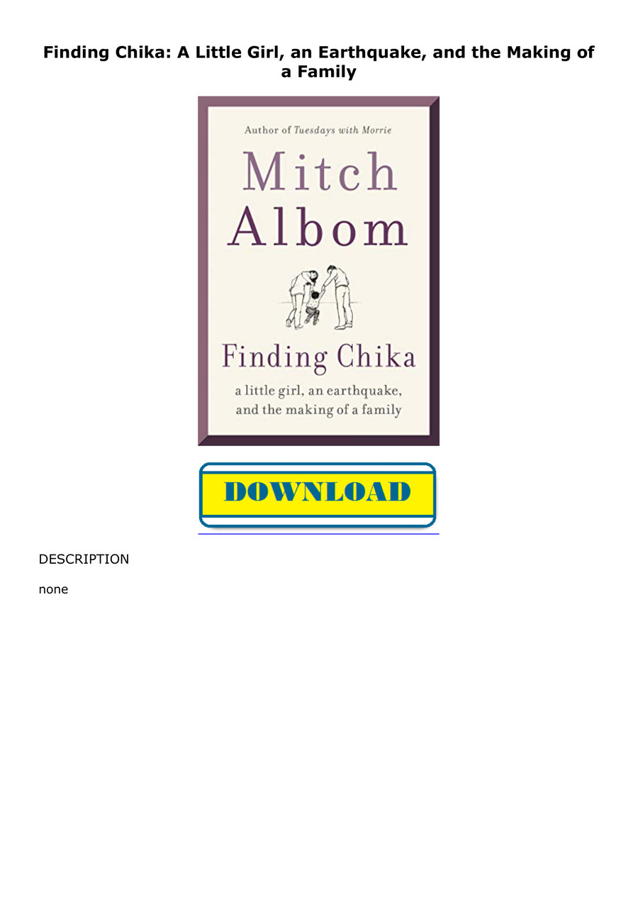E-Book Finding Chika: A Little Girl, an Earthquake, and the by ...