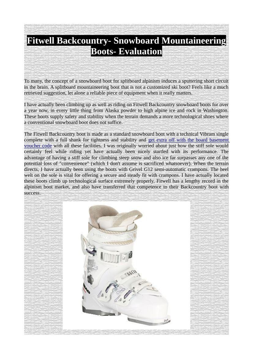 fitwell snowboard boots