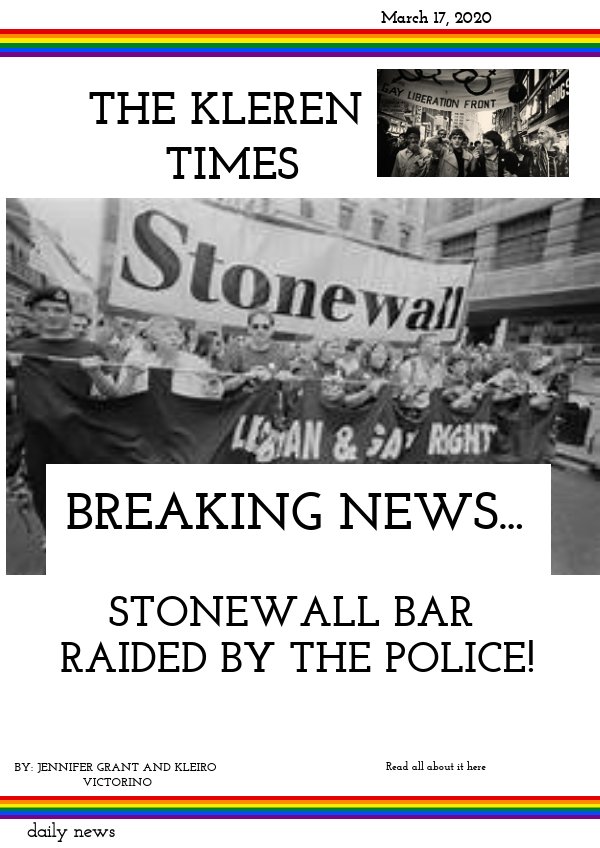 The Stonewall Riots - Newspaper Project by Jennifer Grant - Flipsnack