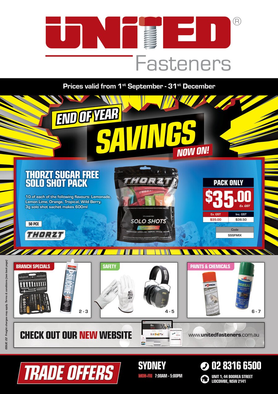 Sydney END OF YEAR SAVINGS by United Fasteners - Flipsnack