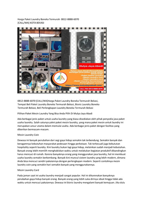 Harga Paket Laundry Boneka Termurah Bekasi