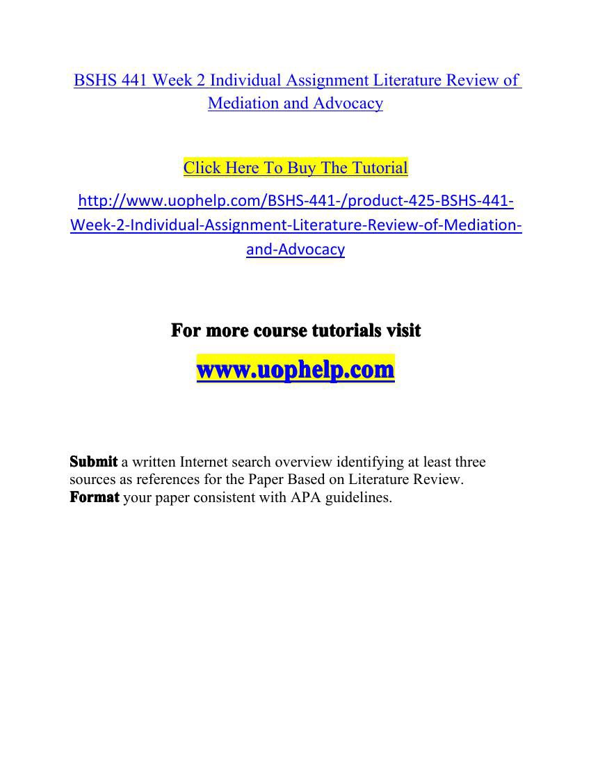 Individual literature review image