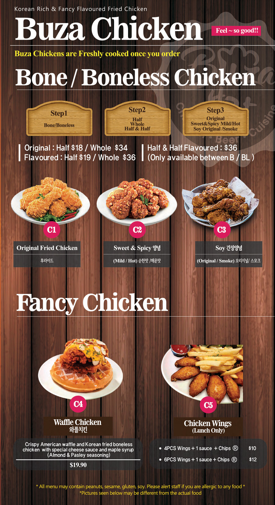 Buza Chicken Melbourne Central Menu by Australia Buza... Flipsnack