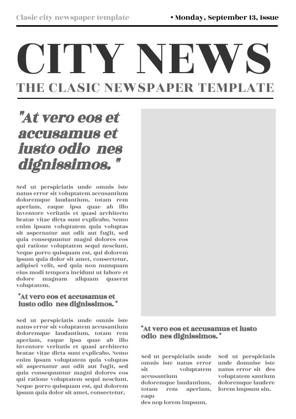 Blank Newspaper Template by Flipsnack templates Flipsnack