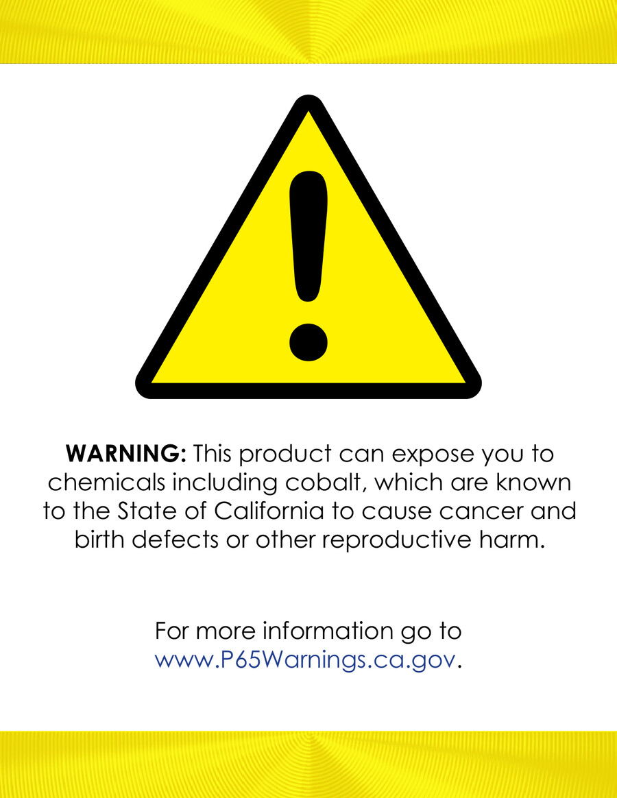 Proposition 65 WarningCobalt by Shars Tool Flipsnack