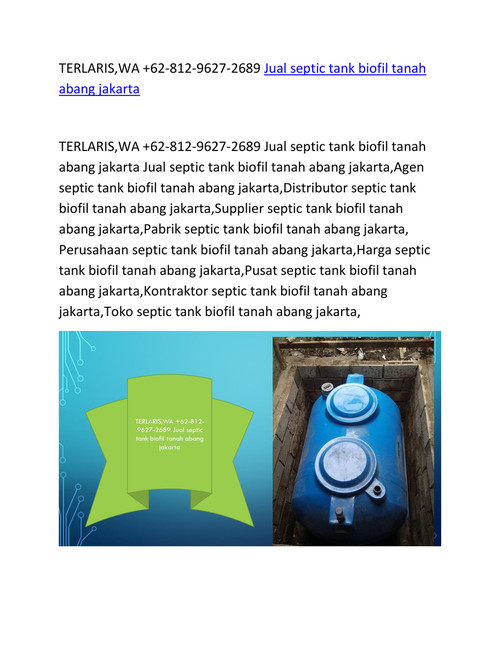 WA +62-812-9627-2689 Jual septic tank biofil tanah abang