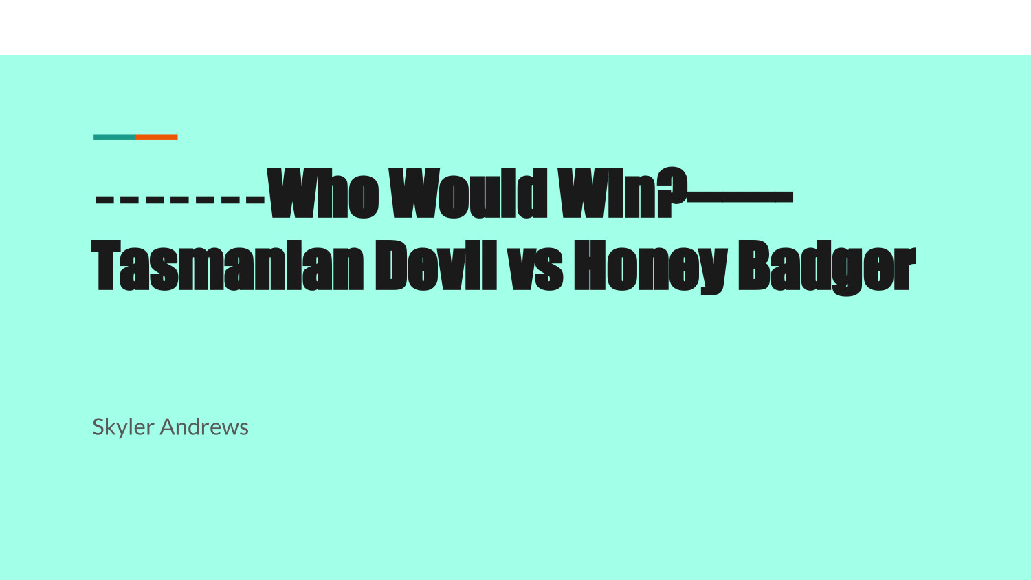 Who Would Win_ Tasmanian Devil vs Honey Badger - Skyler Andr by 010408